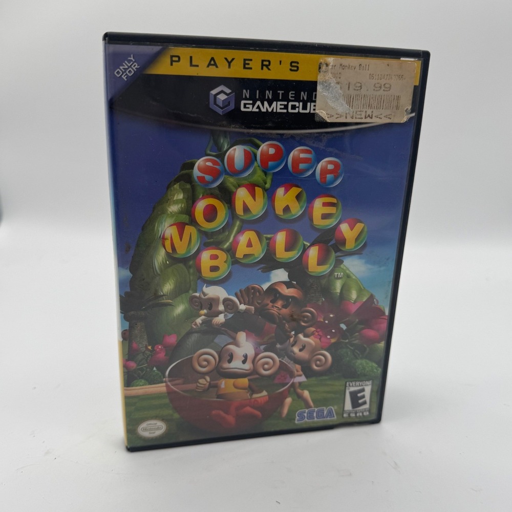 Super Monkey Ball Nintendo GameCube CASE ONLY NO GAME Players Choice Edition